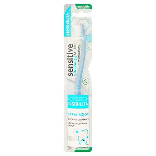 Mentadent Sensitive Mineral Active - Cepillo de dientes sensibles y protector de esmalte