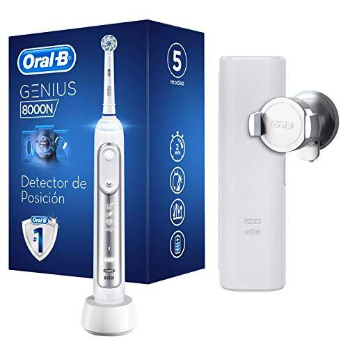 Oral-B Genius 8000N CrossAction Cepillo eléctrico, 1 plata mango conectado