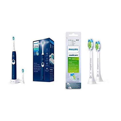 Philips Sonicare - Cepillo de Dientes Eléctrico ProtectiveClean HX6801/08 + Pack con 2 cabezales