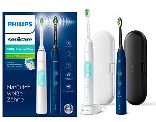 Philips Sonicare ProtectiveClean 5100 HX6851/34 - Cepillo de dientes eléctrico (2 unidades