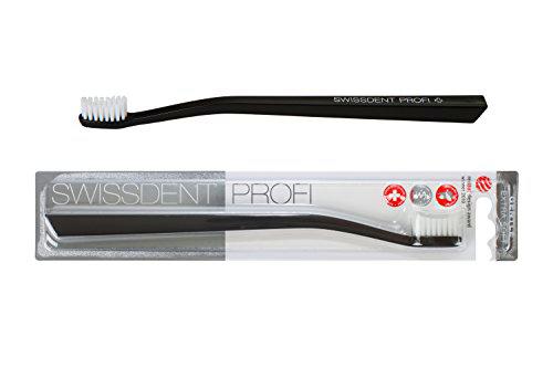 Swiss Dent profesional Gentle Cepillo de dientes extra de Soft Negro