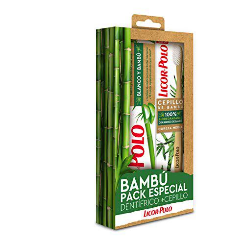 Licor del Polo - Pack Especial Bambú - 3 packs de 1 Tubo de 75ml + 1 Cepillo