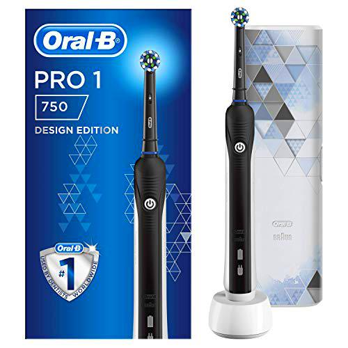 Oral-B Pro 1 750 - Cepillo de dientes eléctrico (incluye estuche de viaje incluido)