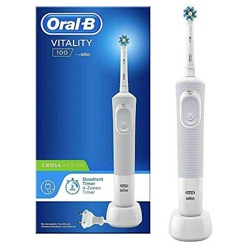 Braun Cepillo Dental D100 Cross Action, Blanco - 1 unidad