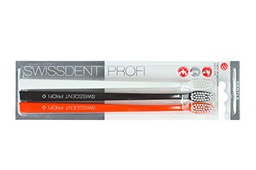 Swiss Dent profesional suave cepillo Trio (Pack de 3) Ultra suave blanco/negro/naranja