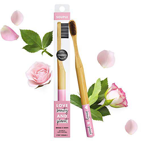 Love Beauty &amp; Planet Brosse à Dents Manuelle Souple Vegan Manche en Bambou Naturel