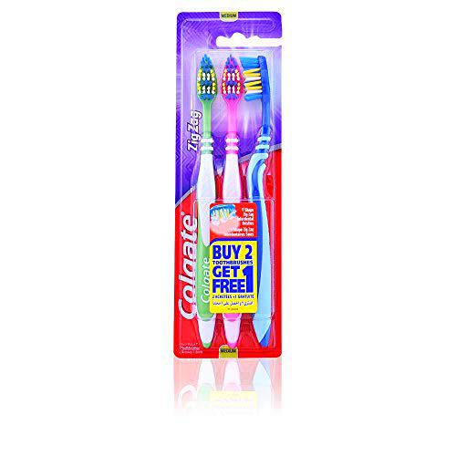 Colgate Zig Zag Cepillo Dientes #Medium 3 Uds 1 Unidad 100 g