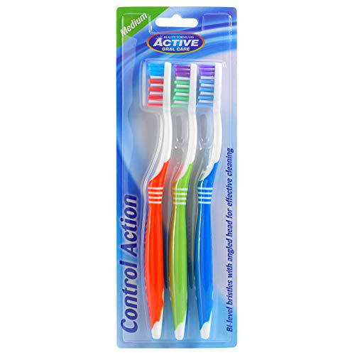 Beauty Formulas Active Oral Care Control Action Cepillo de dientes 3 piezas, surtido