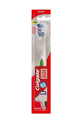 Colgate 360 Expert White, Cepillo de Dientes Medio