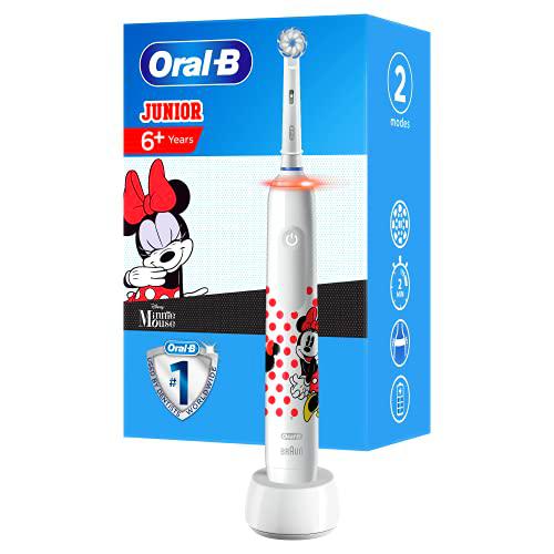 Oral-B Junior Cepillo De Dientes Eléctrico, 1 Mango Recargable De Minnie Con Tecnología De Braun