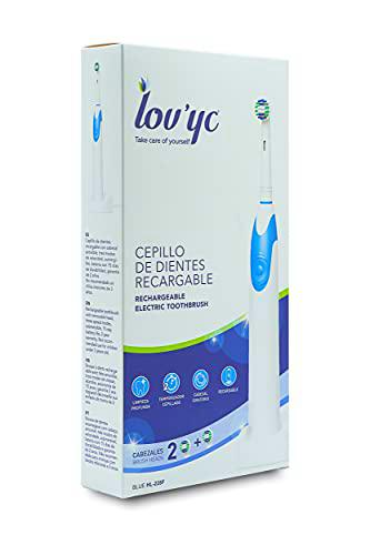 Lovyc Cepillo de Dientes Eléctrico Recargable + 2 Cabezales 350 g