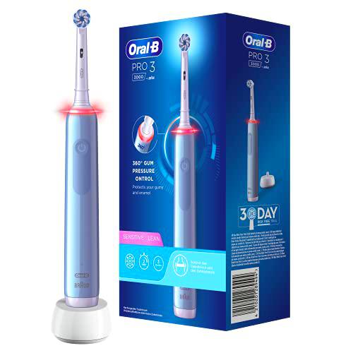 Oral-B Pro 3 3000 Cepillo De Dientes Eléctrico, 1 Mango Azul Recargable Con Tecnología De Braun