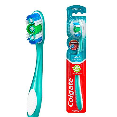 Colgate 360, Cepillo de Dientes, Dureza Media - 1 unidad