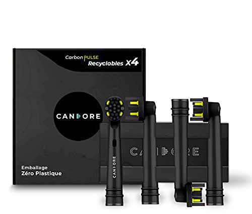 Candore - Cepillo de dientes eléctrico Pulse One Black Carbon Infused by Candore X4