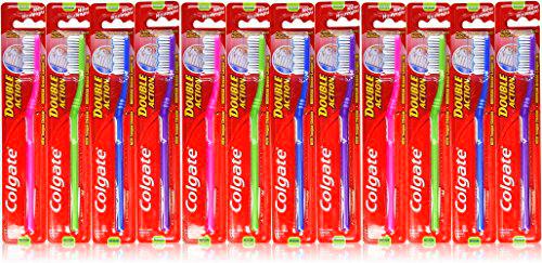 Colgate Cepillo de dientes mediano de doble acción, COL129