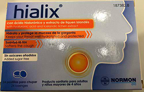 NORMON HIALIX- hidrata y protege la mucosa de la garganta, negro