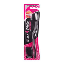 Forhans Black4White Blanqueamiento Cepillo de dientes con partículas de carbón activado 1 Pieza