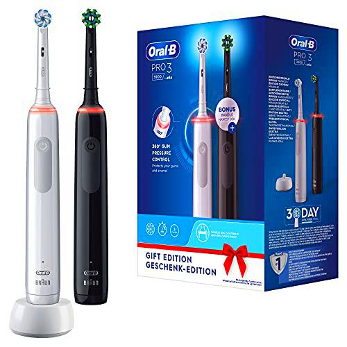 Oral-B PRO 3 3900 - Cepillo de dientes eléctrico (2 unidades