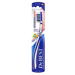 Dr.Best 13311 Interdent Aktiv - Cepillo de dientes medio (12 unidades)