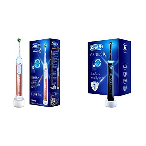 Oral-B Genius X Cepillo de Dientes Eléctrico con Mango Recargable con Inteligencia Artificial y 1 Cabezal de Recambio + Genius X Cepillo de Dientes Eléctrico con Mango Recargable