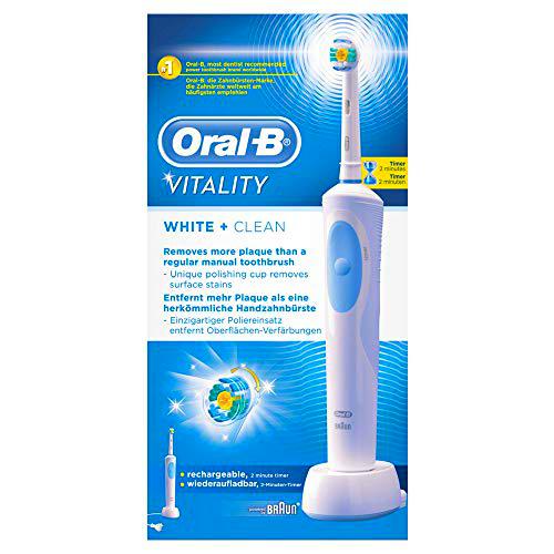 Oral-B Vitality, Cepillo De Dientes Eléctrico, White &amp; Clean.