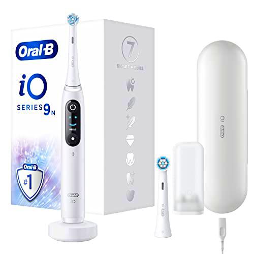 Oral-B iO 9N Cepillo Eléctrico Blanco, Con 2 Cabezales Y 1 Estuche De Viaje De Carga