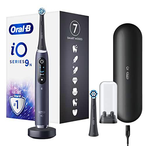 Oral-B iO 9N Cepillo Eléctrico Negro, Con 2 Cabezales Y 1 Estuche De Viaje De Carga