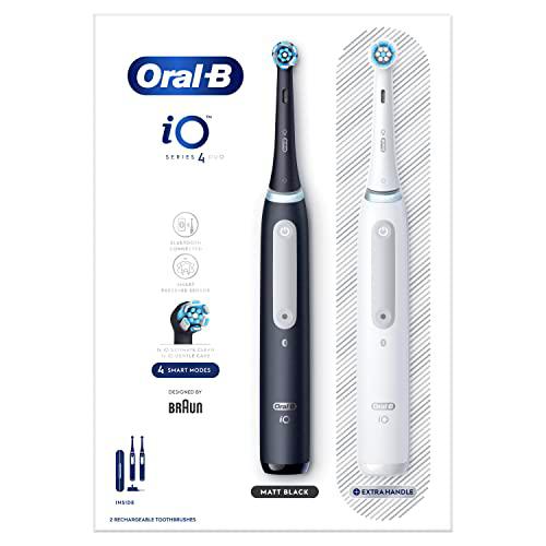 Oral-B iO 4 Dual Pack, Cepillo Eléctrico Blanco Y Negro