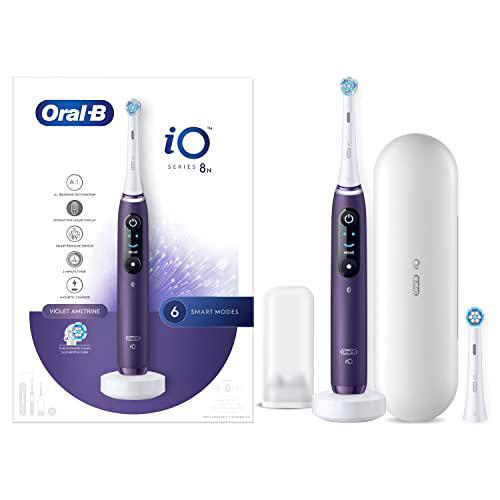 Oral-B iO 8N Cepillo Eléctrico Violeta, Con 2 Cabezales Y 1 Estuche De Viaje