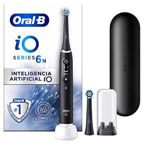 Oral-B IO 6N Cepillo Eléctrico Negro, Con 2 Cabezales Y 1 Estuche De Viaje