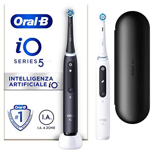 Oral-B iO 5 Dual Pack, Cepillo Eléctrico Blanco Y Negro