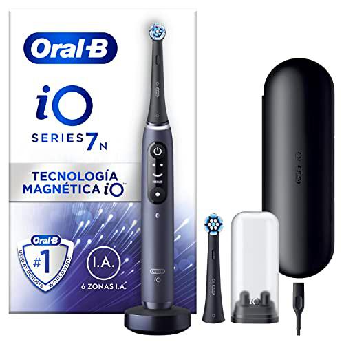 Oral-B iO 7N Cepillo Eléctrico Negro, Con 2 Cabezales Y 1 Estuche De Viaje