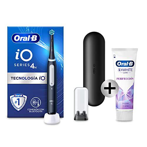 Cepillo de Dientes Eléctrico iO4 N White + Oral-B 3D White Luxe Perfección Blanqueamiento Avanzado Pasta Dentífrica, 75ml