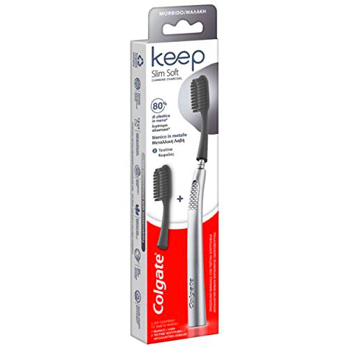 Colgate Cepillo de dientes Keep Slim Soft Carbon Starter Pack