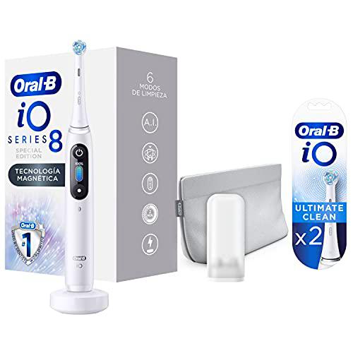 Oral-B iO 8 Cepillo De Dientes Eléctrico 1 Mango Blanco Recargable Con Tecnología Magnética De Braun