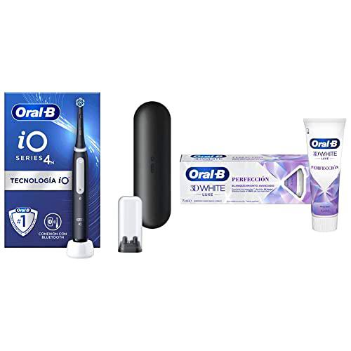 Oral-B iO4 N Black Cepillo de dientes Eléctrico + 3D White Luxe Perfección Pasta Dentrífica 75ml