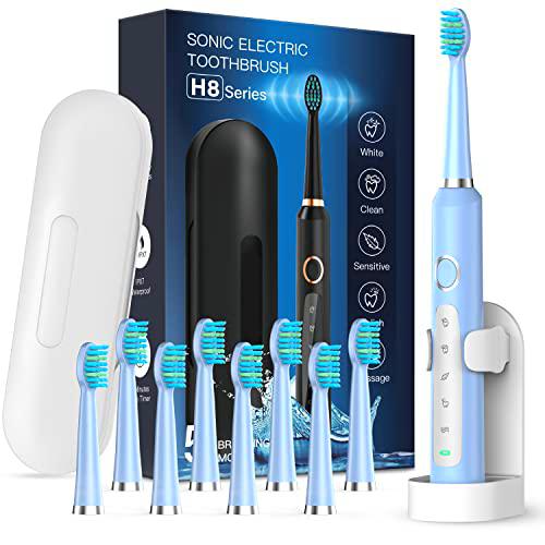 Cepillos de Dientes Electricos Sónico Adultos con 8 Cabezal