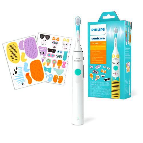 Philips Sonicare For Kids Design a Pet Edition Cepillo de Dientes Eléctrico con Aplicación y Pegatinas Personalizables (Modelo HX3603/01)