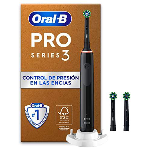 Oral-B Pro 3 3000 Negro Cepillo Eléctrico con 2 Cabezales