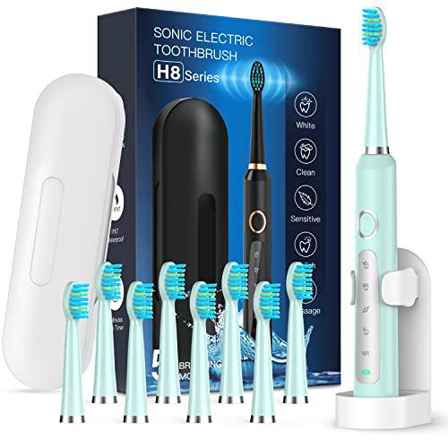 Cepillos de Dientes Electricos Sónico Adultos con 8 Cabezal