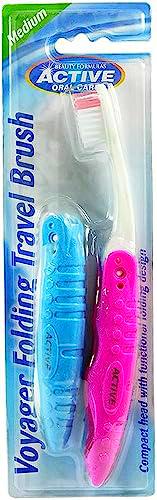 BEAUTY FORMULAS ACTIVE TOOTHBRUSH TRAVEL FOLDING 2'S CDU 12