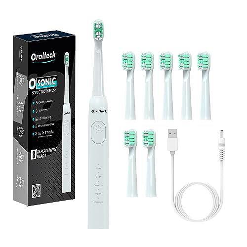 OSONIC Cepillo de Dientes Eléctrico Sónico con 7 Cabezales Cepillo Sónico para Adultos y niños