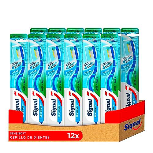 Signal Sensisoft Cepillo de Dientes Suave elimina la placa Protege Dientes y Encías Pack de 12 unidades