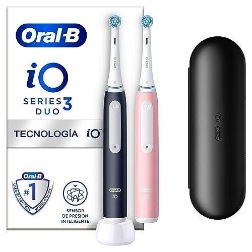 Oral-B iO 3 Cepillos De Dientes Eléctricos (Pack de 2) Con 2 Cabezales