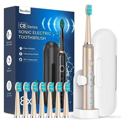 Cepillos de Dientes Electricos Sónico Adultos con 8 Cabezal