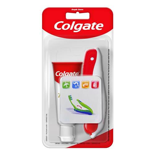 Colgate Total Kit de Viaje | Cepillo de Dientes Suave con Pasta de Dientes Colgate Total | Tamaño Compacto | Contiene Flúor | Protege los Dientes Sensibles | Pack Cepillo + Dentífrico 20 ml