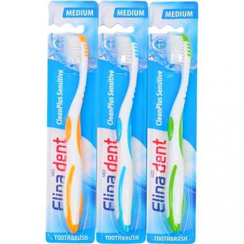 Toothbrush Elina 1er CleanPlus Sensitive Medium