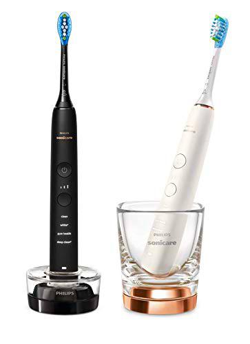 Philips Sonicare DiamondClean Serie 9000 - Paquete doble con 2x cepillos de dientes eléctricos sónicos avanzados para limpiar dientes y encías