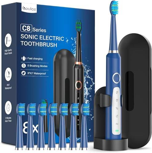 Cepillos de Dientes Electricos Sónico con 8 Cabezal