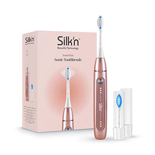 Silk'n - Cepillo de dientes sónico SonicYou con batería de 300 días, Oro rosa